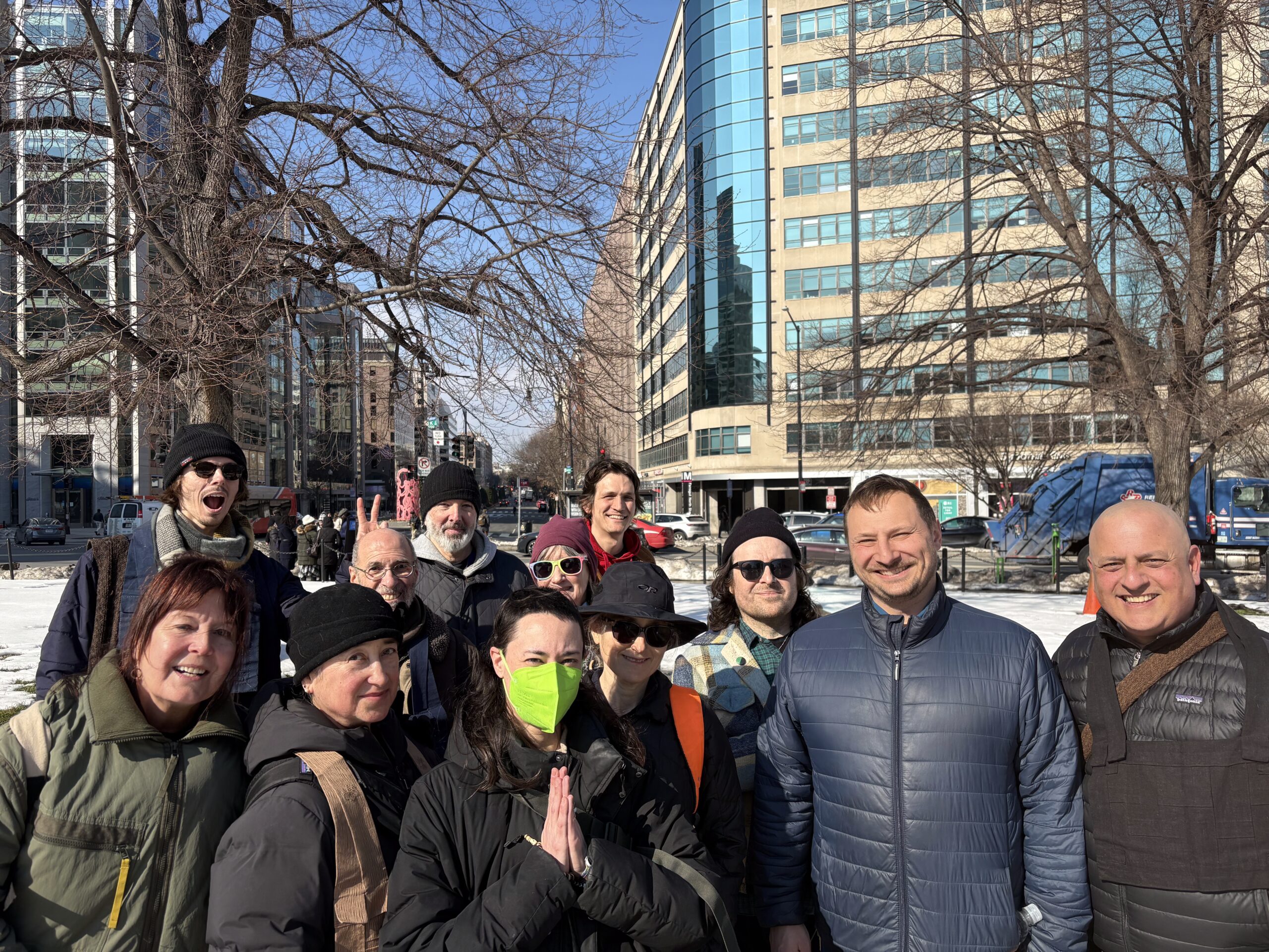 ABZS group goes to see the Peace Monks at the Lincoln Memorial on 2/11/2026